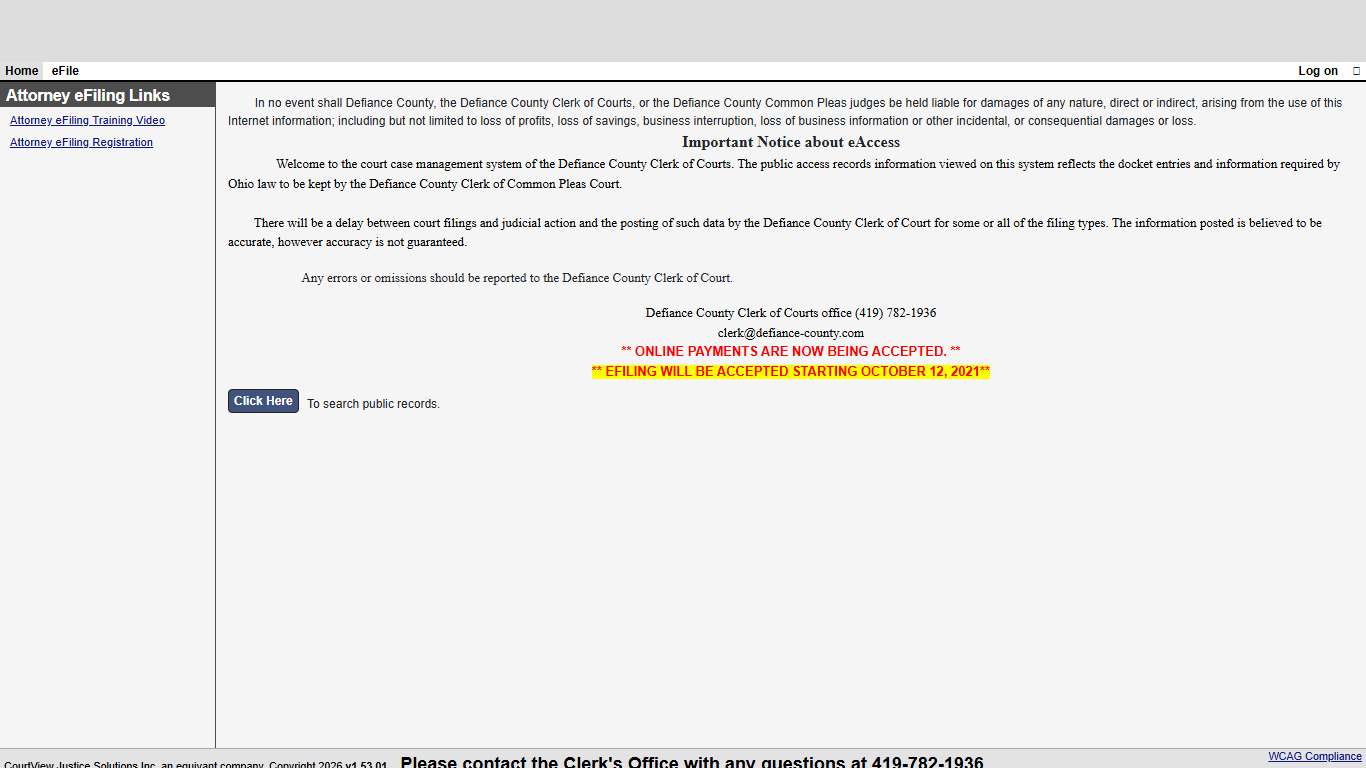 Welcome Page - CourtView Justice Solutions